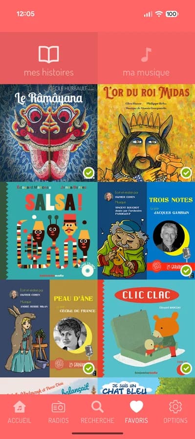 Les favoris : les albums choisis par le parent
